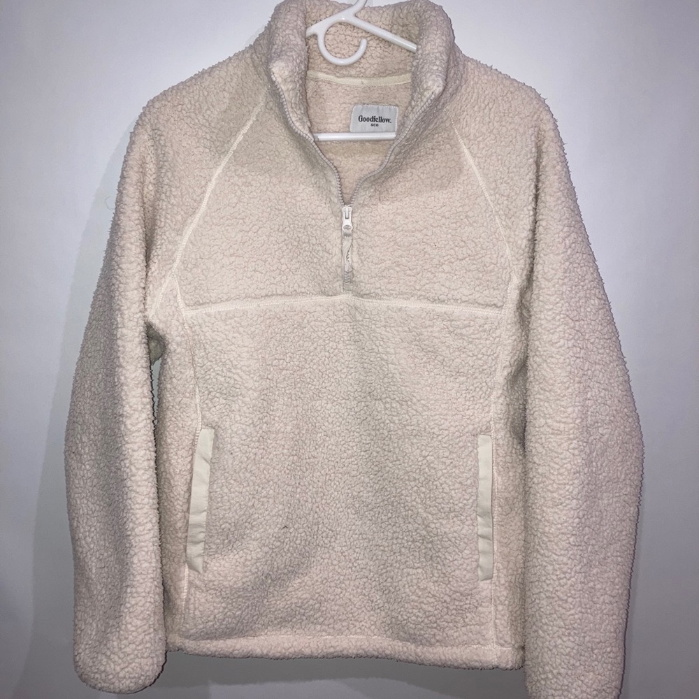 Goodiellow Fluffy Fur Pullover Beige Women